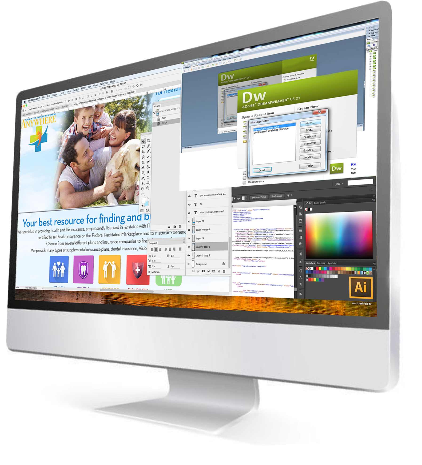 web design screen
